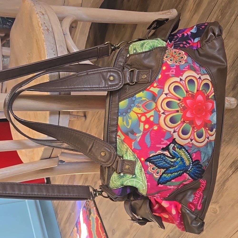 Desigual Canvas, Patchwork, Shoulder Bag - image 1